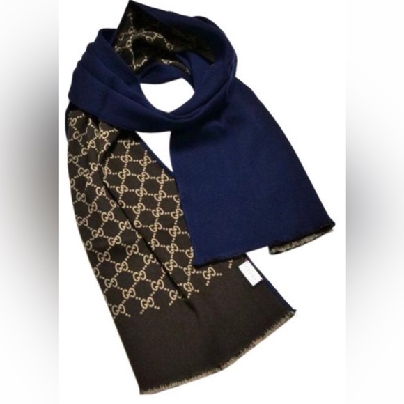 Gucci soft wool/silk Nippon scarf NWT unisex - Picture 1 of 8